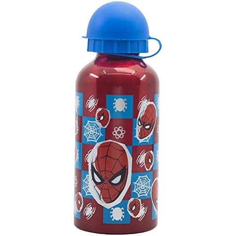 Stor 400ML Kids Aluminium Bottle with Spiderman Cover