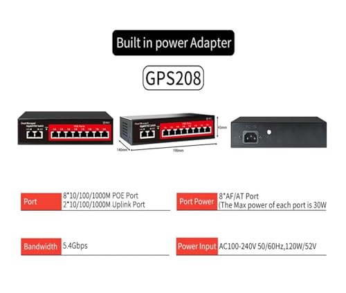 Switch POE Cloud 8 Ports Solution Réseau sans Configuration - 3