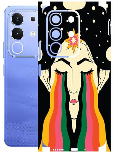 Image of AtOdds Mobile Skin Sticker Wrap | Compatible for VIVO IQOO Z10X (5G) | Scratchproof Matte Finish | Full Coverage for All Sides & Camera Protection (W-Power)