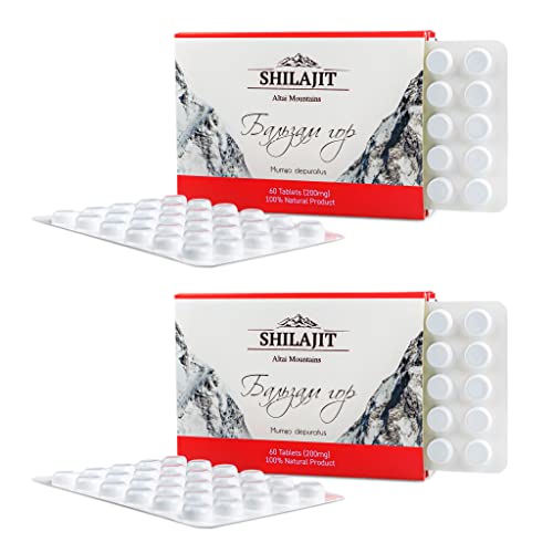 Altai Shilajit 120 Tablets "Mountain Balsam" - Original Altai Siberian 100% Pure Fulvic Acid And Trace Minerals #TOP1