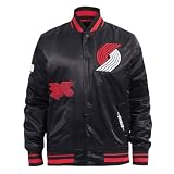 Pro Standard Mens NBA Portland Trail Blazers Old English Satin Jacket