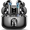 Csasan Wireless Earbuds, Bluetooth 5.3 Headphones In Ear with 4 ENC Noise Cancelling Mic, 2025 Mini Deep Bass Stereo Ear Buds, 40H Playtime Bluetooth Earphones, IP7 Waterproof Earbuds, Black