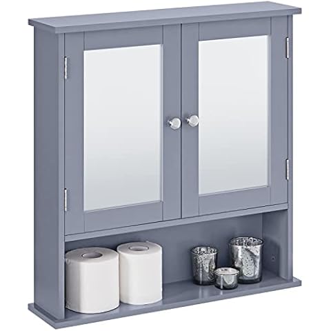 Yaheetech Wall-Mounted Bathroom Mirror Cabinet Cover