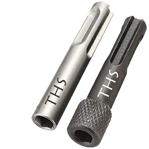 THS Carbon Steel 2Pc Hex Conn Set Chrome Venadium Steel Screwdriver Drill Bit Adaptor 1/4 Inch Hex Shank Converter Socket (Grey, Set Of 2) (B08Y6BN954) Amazon Price History, Amazon Price Tracker