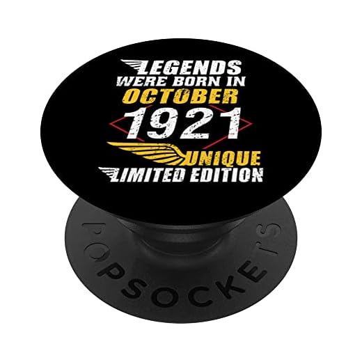 Cumpleaños Octubre 1921 Edición Limitada Regalo Used Vintage PopSockets PopGrip Intercambiable