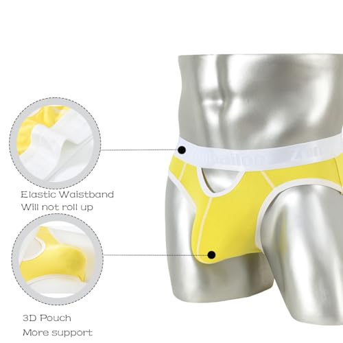 ZONBAILON Sexy Mens Briefs Cutout Underwear Low-Rise Comfortable Pouch Brief S M L XL 2XL3