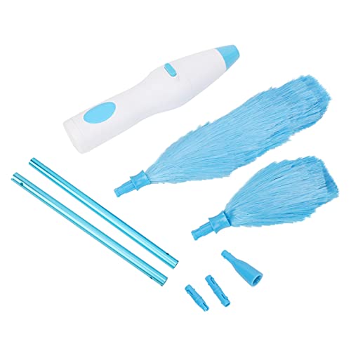 Image of Pissente Electric Duster 180 Degree Bendable Electric Duster Brush Window Blinds Furniture Tool Battery Operated Electric Dust Duster (4*AA Batteries Not Included)