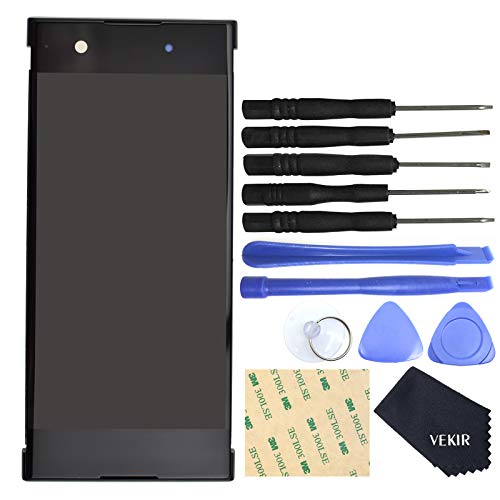 VEKIR Complete LCD Touch Digitizer Screen Assembly with Frame Replacement for Sony Xperia XA1 G3121 G3112 G3125 G3116 G3123 Black