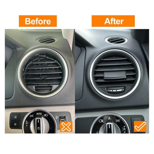 Panel rejilla de aire texturizado derecho para salpicadero Benz Clase C LCI 2011-2014 5