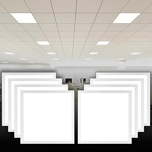 Image of CycevSun 2x2 LED Flat Panel Light Drop Ceiling, 0-10V Dimmable, 8 Pack