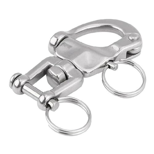 Xinsheinelry Multipurpose 316 Stainless Steel Strong Spring Shackle Suitable for Marine Boats & Outdoor Adventures Secure Attachment