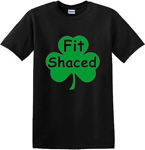 FIT Shaced Irish Drinking Drunk Beer ST. Patrick's Day Funny Pub Tee Mens Women T Shirt 100% Cotton Hemden(Small)