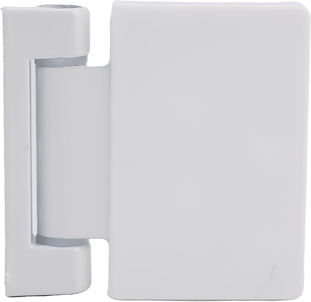 High Security Thickened Door Flag Hinge with Mounting Plate Kit, Durable Iron and ABS Construction for Home Office Window Casement Doors, Left or Right Hand Installation (White)