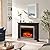 LegendFlame® Harrison Electric Fireplace with 48" Mantel Surround and Jaden 31" Insert, Espresso Oak with Light Grey Marble Finish