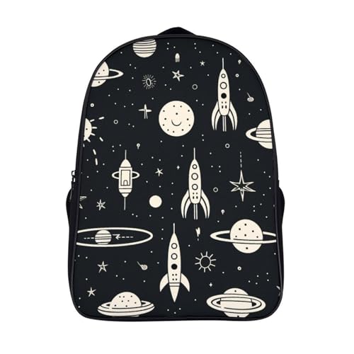 Sac à dos d'école space pour garçons et filles cartable scolaire 40x28x16cm