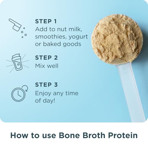 Image of Ancient Nutrition Grass Fed, Bone Broth Protein Powder, 20g Protein, Hydrolyzed Collagen Peptides, Keto & Paleo Friendly, Supports Joint, Gut Health, Vanilla, 15 Servings