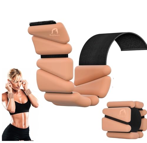 Image of Bodylastics Adjustable Ankle & Wrist Weights 2 lb & 4 lb Pair Combo - Silicone, Sweat-Resistant for Arms & Legs - Perfect for Jogging, Walking, Physiotherapy, Cardio, Yoga & Strength Training