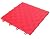 Diamond Pattern DeckPlate Modular Interlocking Garage, Patio Tiles - Red Male Corner Edge
