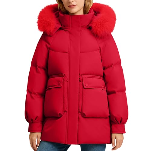 Doudoune femme hiver longue parka veste chaude à capuche