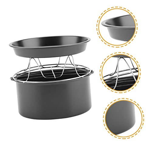 Ciieeo 1 Conjunto De Acessórios Para Fritadeira De Ar Cesta De Fritadeira Pratos De Cozimento Para F