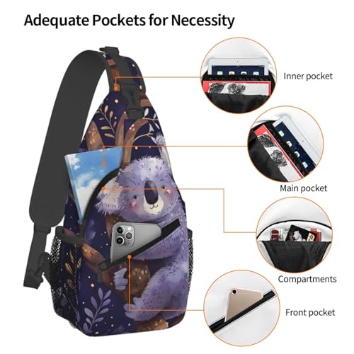Bolso bandolera Koala Leaves para mujer y hombre miniatura 4