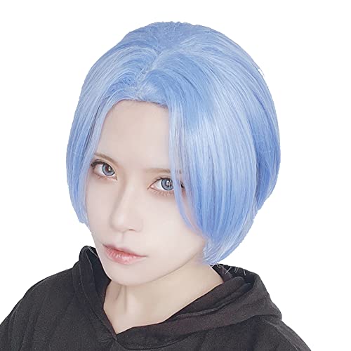 Anime SK8 the Infinity Cosplay Wigs, Short / Long Heat Resistant Role Play Hairs for Halloween Carnival Party (Langa Hasegawa)