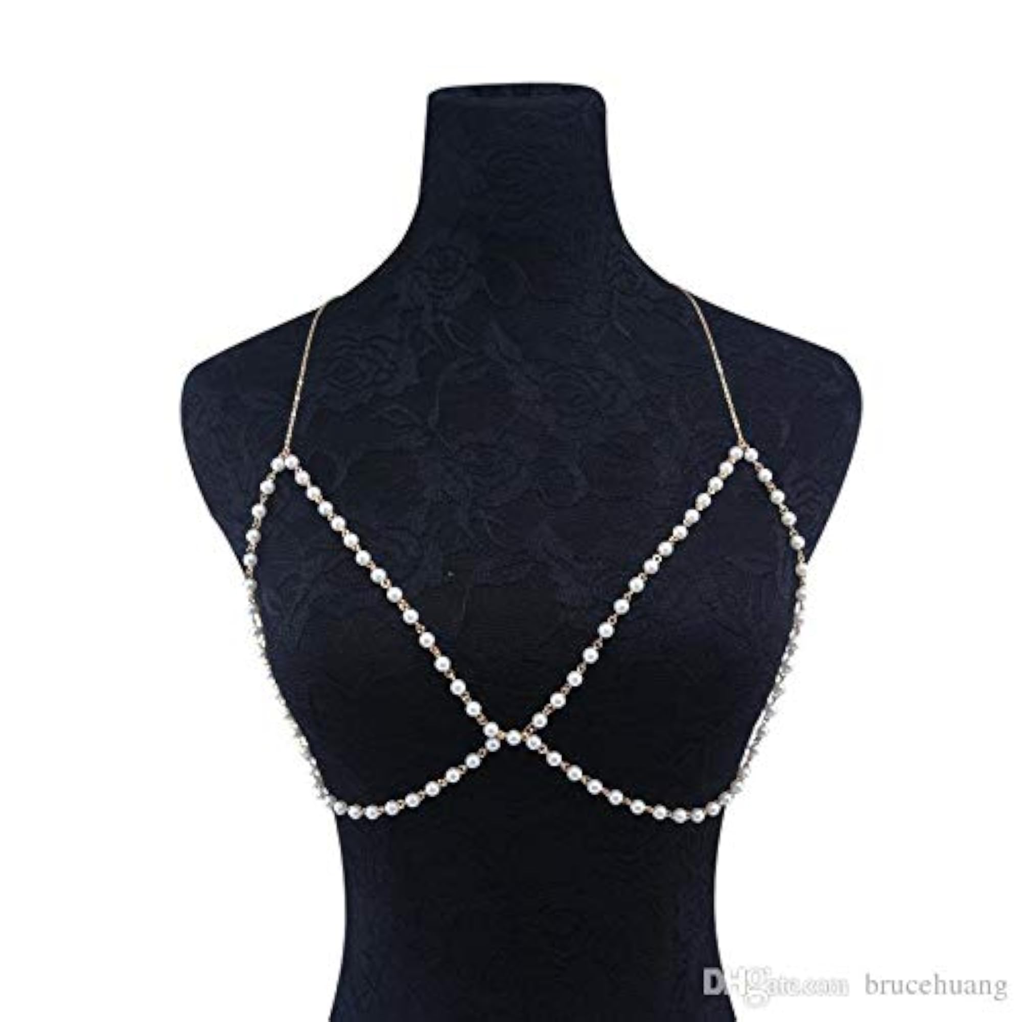 Women's Shape Pearl Body Chain, Elegant Accessory