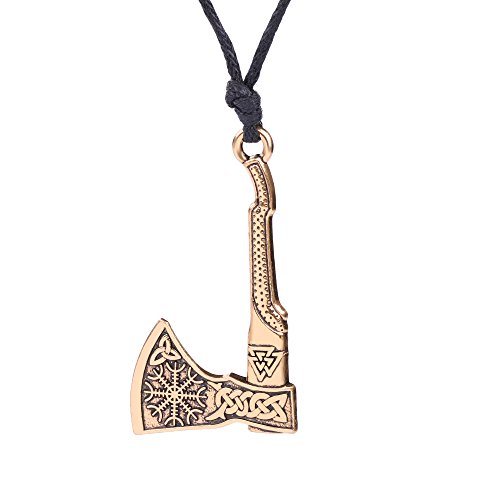 Fishhook Vintage Retro Trinity Celtic nudo nórdico Viking Odin Valknut amuleto hacha...