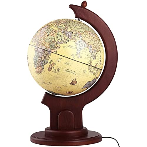Mappamondo Globi LED Illuminati a Globo Grande Mondo per Bambini Adulti Lampada Vintage con Supporto in Legno Globi di Terra da scrivania Decorazioni per Interni Aggiornato
