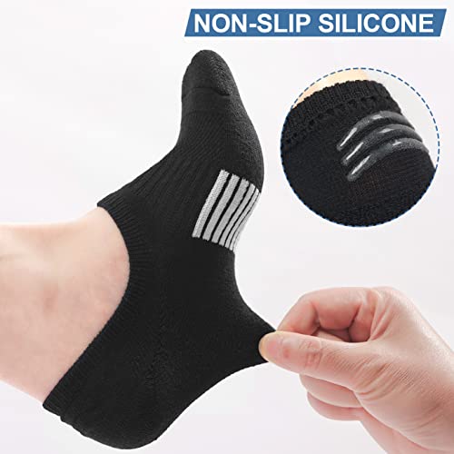 Toes Home No Show Socks Womens Cushioned Low Cut Athletic Hidden Liner for Sneakers Ankle Invisible Running Socks 4/6 Pairs4