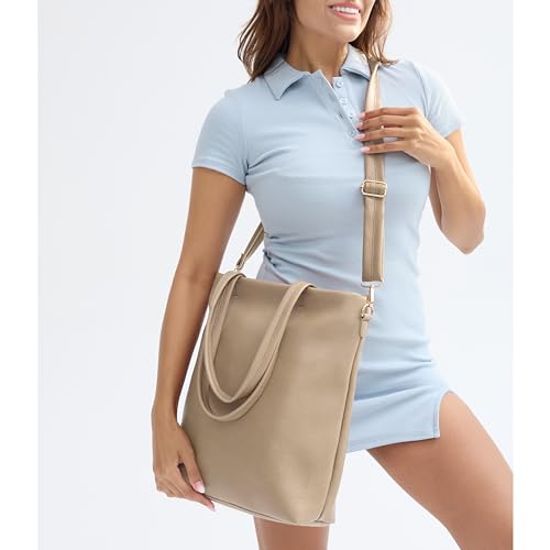 Bolso Tote Vertical para Mujer con Correa Removible en Cuero Vegano miniatura 7