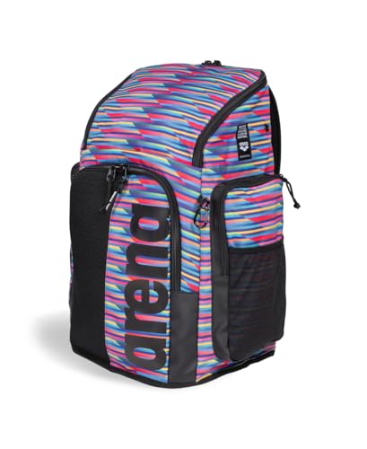 Image of ARENA Spiky III Backpack 45 Swimming Athlete Sports Gym Rucksack Large Training Gear Equipment Swim Bag for Men and Women, 45 Liters, Racing Stripes