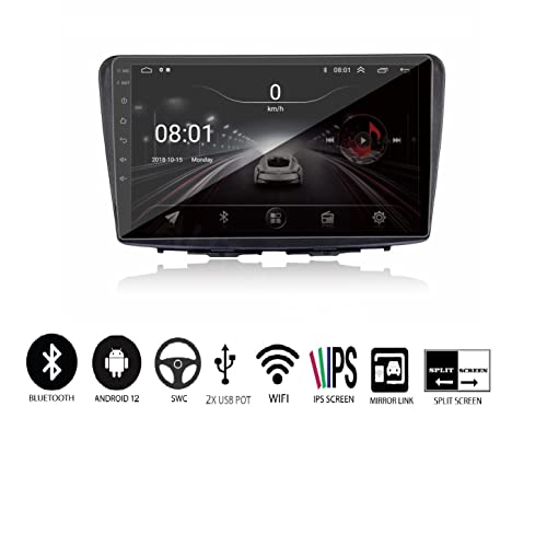 Image of AUTO SNAP 9 Inches 22cm Touch Screen Android 12 Gorilla Glass IPS Display Car Stereo with 2GB RAM /16 GB ROM GPS /Wi-Fi /Navigation /Steering Wheel Controls Mirror Link Compatible for Maruti Suzuki Baleno