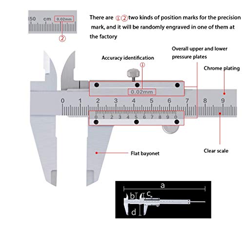 Calibrador Vernier Precisión Alta 0-200 mm miniatura 2