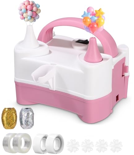 Inflador Electrico Globos, de eléctrico,Globos,Hinchador Globos,Maquina inflar electrica,220V 400W para Decoraciones de Cumpleaños y Bodas, Fiestas