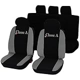 Mercedes Clase A Bicolor Luz de Fundas de Asiento, Color Negro y Gris