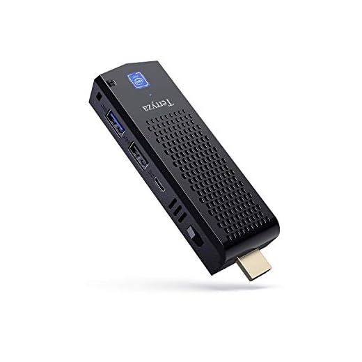 Terryza Fanless Mini PC,Intel Atom Z8350 Computer Stick Windows 10 Pro 64 Bit,4GB DDR 64GB eMMC,4k HD,Bluetooth 4.2,Dual Band WiFi AC
