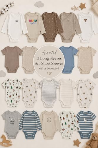 Image of TuddyBuddy 100% Cotton Multi Color Romper /Bodysuit /Onesies for Baby Boys & Baby Girls