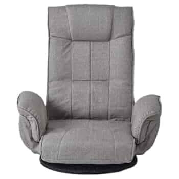 回転座椅子 肘掛け付き リクライニング ハイバック コンパクト 1人用 座椅子 回転式 肘掛け ハイバック 座いす リクライニング 14段階