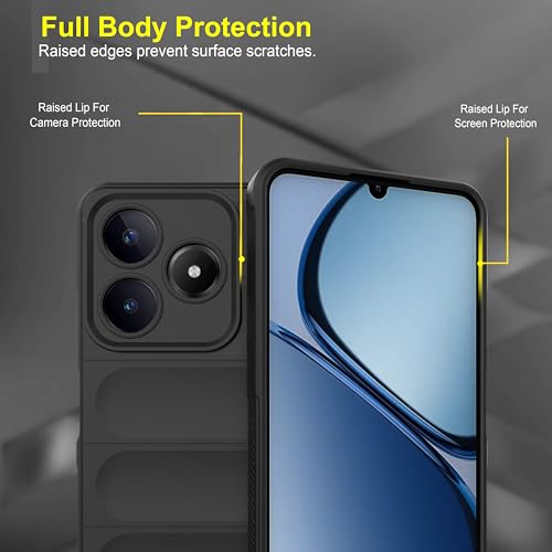 Image of Zapcase Back Case Cover for Realme Narzo N63 | Compatible for Realme Narzo N63 Back Cover | Liquid Silicon Magic Case with Camera Protection | Black
