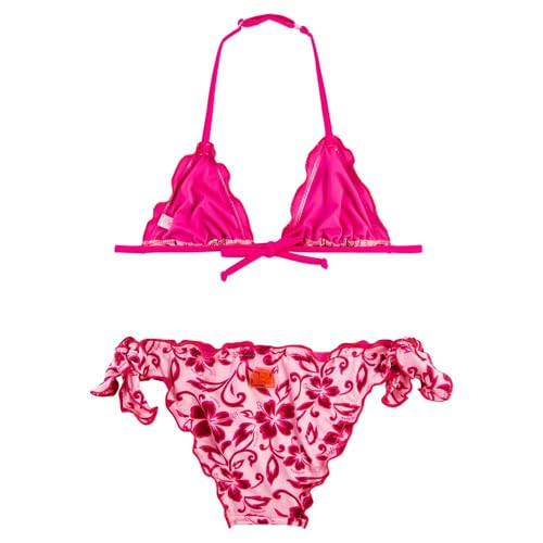 Girls Hibiscus Print Bikini2