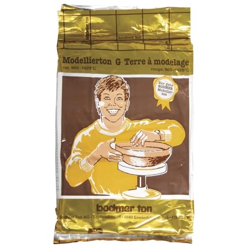 Rayher Arcilla roja Bodmer G fina, 2,2 kg, para moldear con todas las técnicas, 36003220