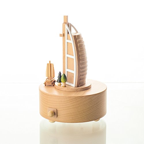 Takefuns Wooden Music Box, Musical Box Sailing Hotel Decoration Birthday Present For Lover Friends And Children，Plays Spirited Away Song #TOP2
