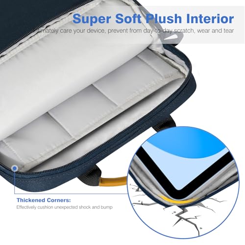 Image of Dadanism 9-11 Inch Tablet Sleeve Bag Carrying Case with Shoulder Strap for iPad 10th Gen 10.9 inch, iPad (A16) 11 inch, i Pad 9 /8 /7th 10.2 inch, i Pad Air /Pro 11 inch, i-Pad Air 5 /4, Galaxy Tab A9+ Plus 11 inch, Indigo