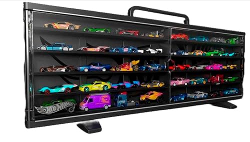 Cefa Toys- Maletin Hot Wheels Modular, Espacio para 40 Coches (no incluidos) para Fans y Coleccionistas Adultos, Color Negro (04628)