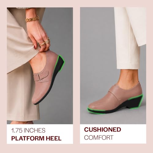 Image of FAUSTO Women's Outdoor Fashion Hook and Loop Platform Heel Wedges