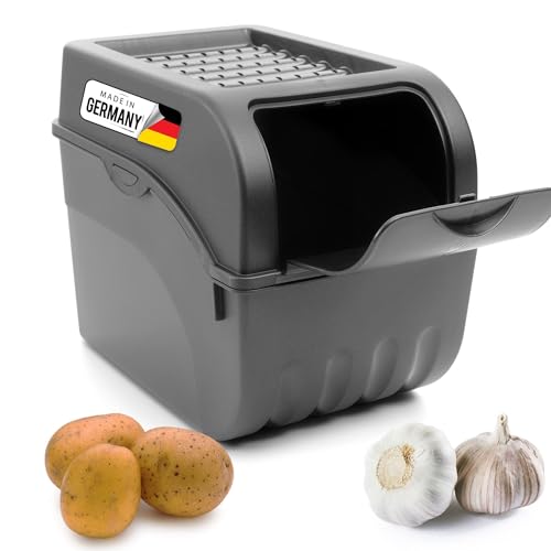 Novaliv Kartoffel Aufbewahrungsbox | groß 9L | ANTHRAZIT GRAU |...
