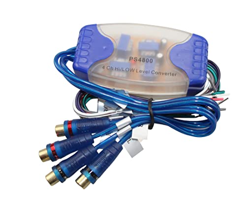 Convertidor de salida de línea de 4 canales PS4800 para conectar amplificador a radio original 5