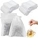200 bolsas de té de papel vacío, filtro de té, infusor desechable con cordón, 8 x 6 cm, filtro de té, bolsas de algodón vacías para té, frutas, especias, polvo