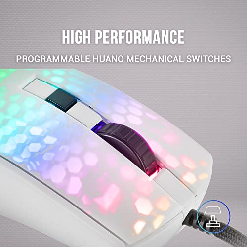 Variante de Mars Gaming Ratón MMR Blanco Translúcido 58g 12800 DPI